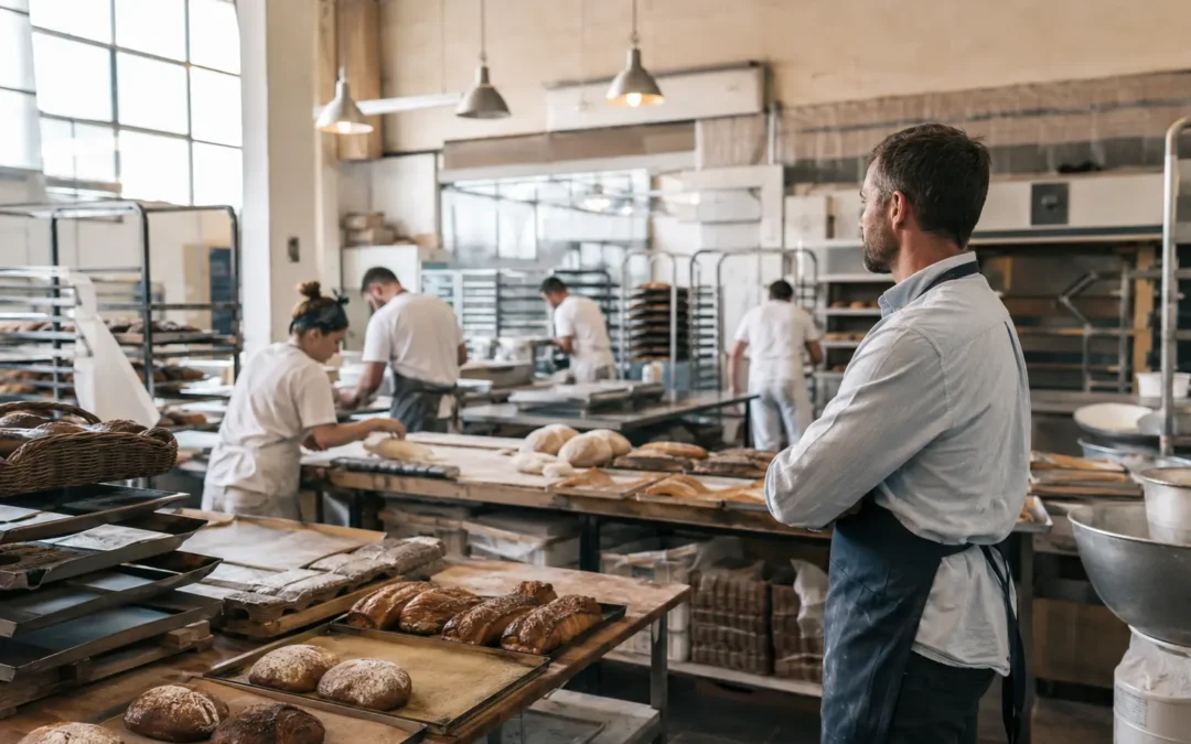 Organised small business production showing efficient use of time and capacity