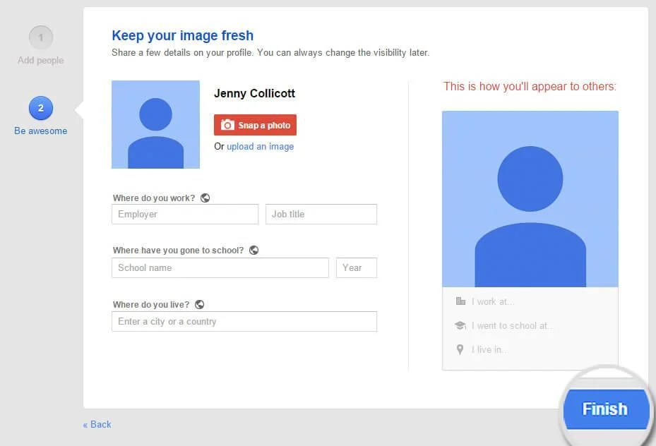 How To Set Up A Google Account step 4