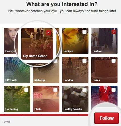 How To Set Up A Pinterest Account step 3