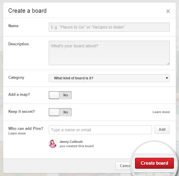 How To Set Up A Pinterest Account step 5