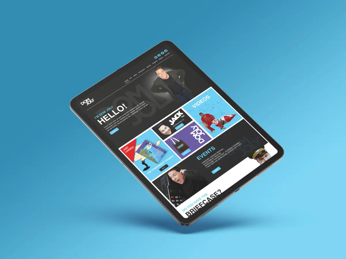 Dom Joly Tablet Website