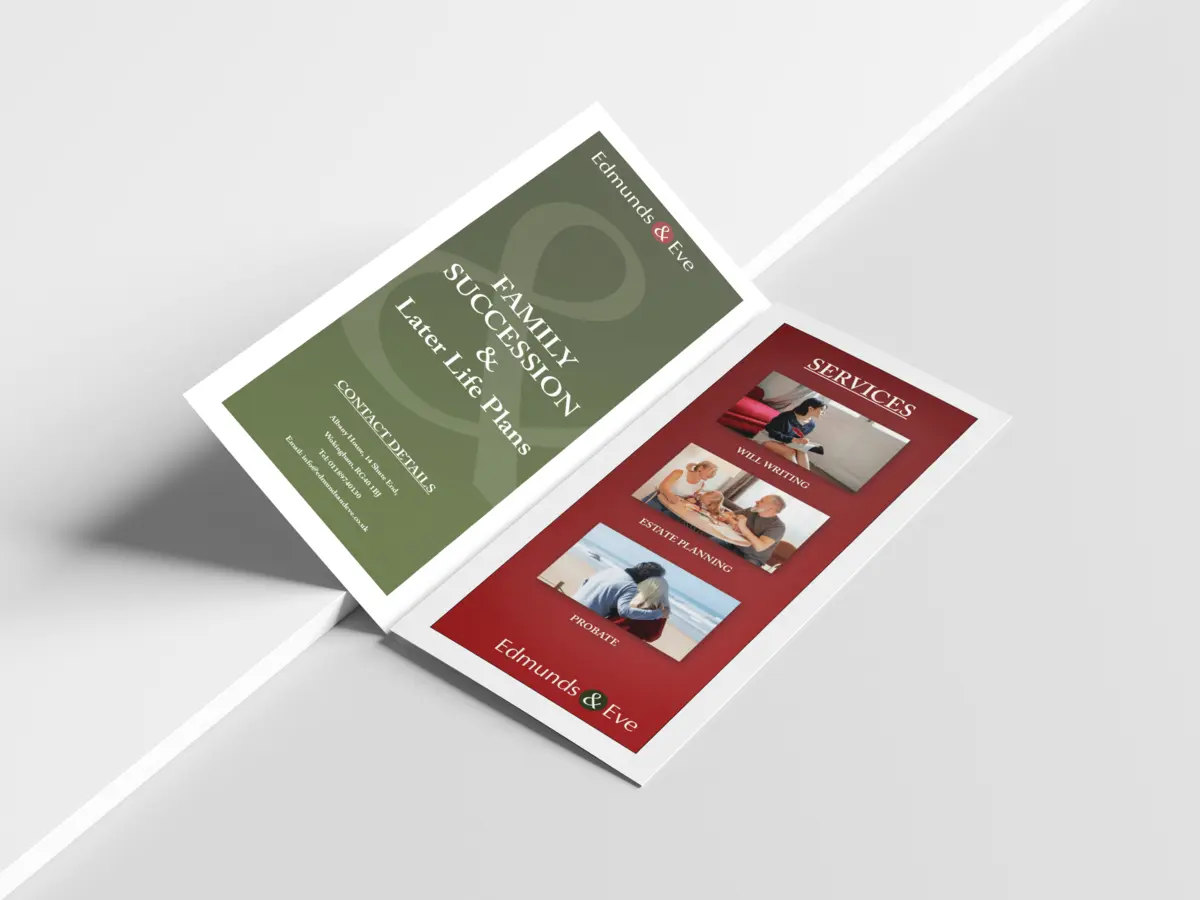 Edmunds And Eve Leaflet Design
