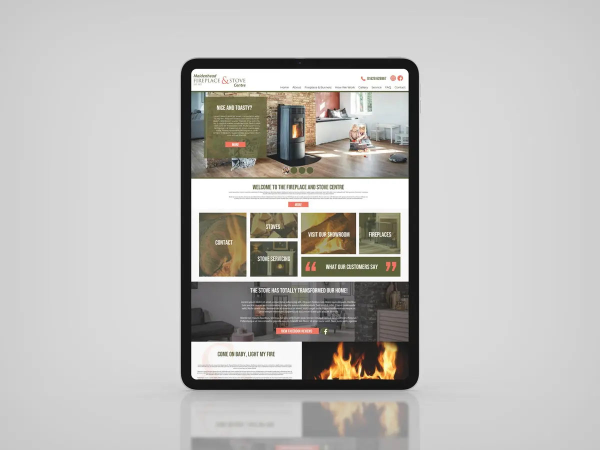 Fireplace Centre Website Design