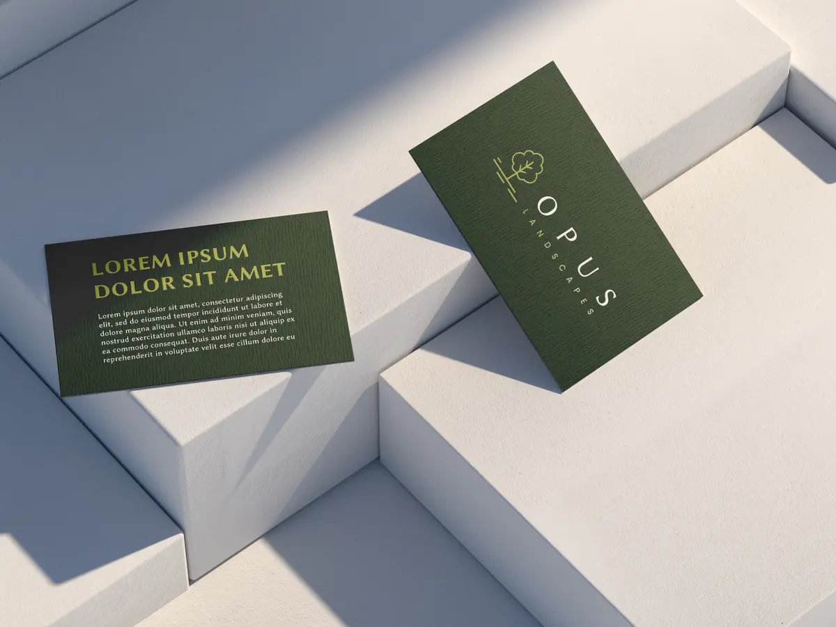 Opus Landscapes Business Card Design
