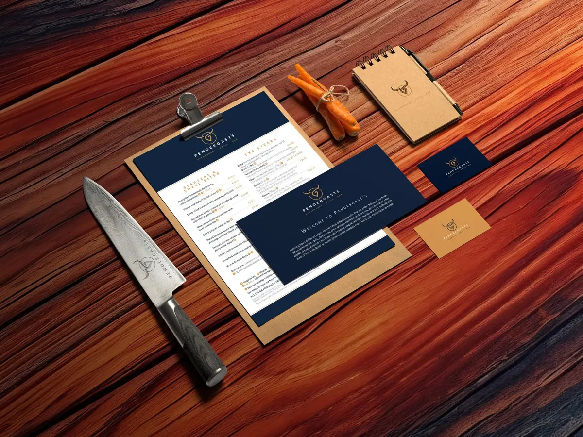 Pendergasts Restaurant Branding
