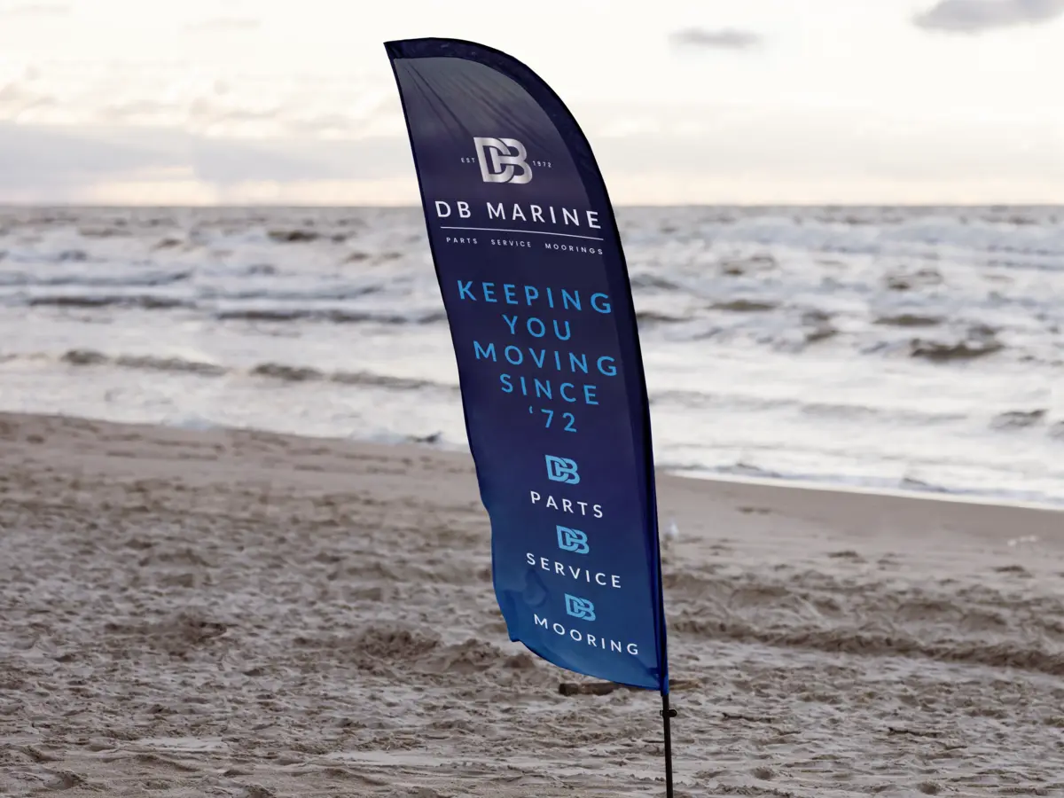Marine Company Beach Flag Signage 1